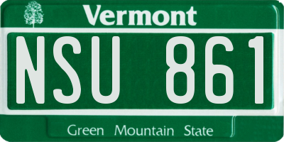 VT license plate NSU861