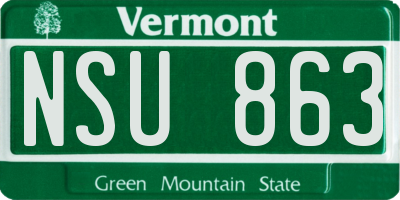 VT license plate NSU863