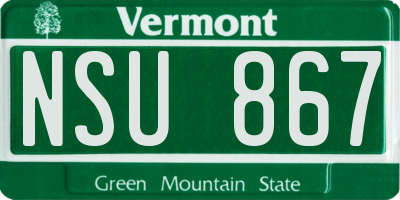 VT license plate NSU867