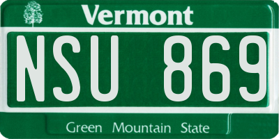 VT license plate NSU869