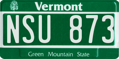 VT license plate NSU873