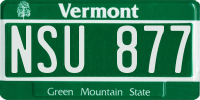 VT license plate NSU877