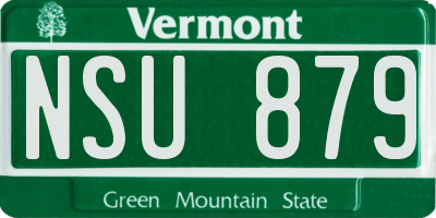 VT license plate NSU879