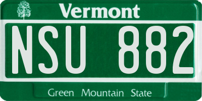 VT license plate NSU882