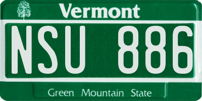 VT license plate NSU886
