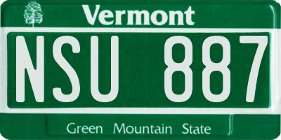 VT license plate NSU887