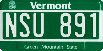 VT license plate NSU891
