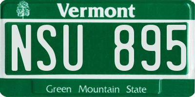 VT license plate NSU895