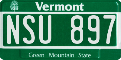 VT license plate NSU897