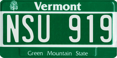 VT license plate NSU919