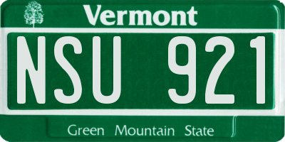 VT license plate NSU921