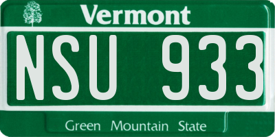 VT license plate NSU933