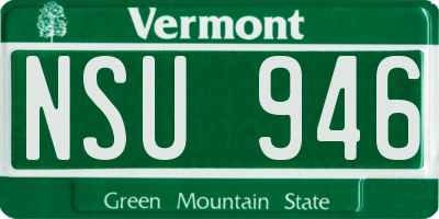 VT license plate NSU946