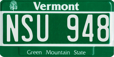 VT license plate NSU948