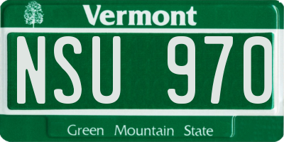 VT license plate NSU970