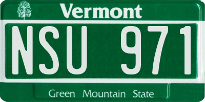 VT license plate NSU971