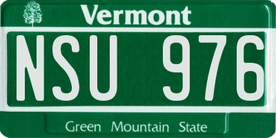 VT license plate NSU976