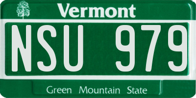 VT license plate NSU979