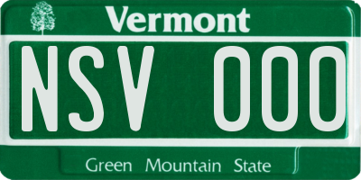VT license plate NSV000