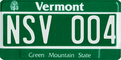 VT license plate NSV004