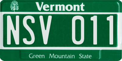 VT license plate NSV011