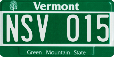 VT license plate NSV015