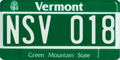 VT license plate NSV018