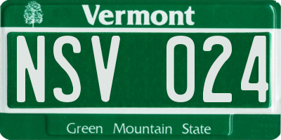 VT license plate NSV024