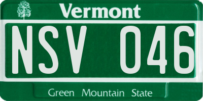 VT license plate NSV046