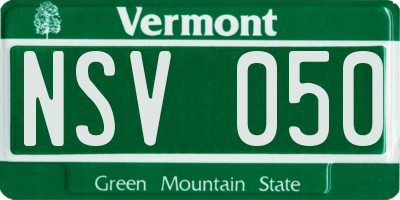 VT license plate NSV050