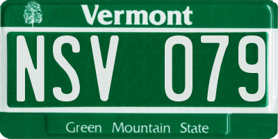 VT license plate NSV079
