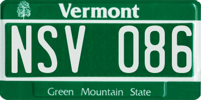 VT license plate NSV086