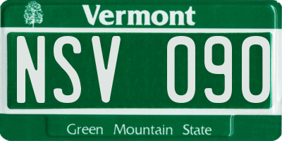 VT license plate NSV090