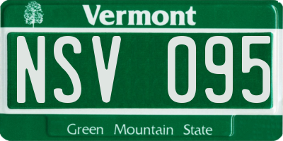 VT license plate NSV095