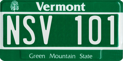 VT license plate NSV101