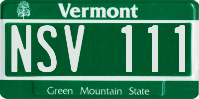 VT license plate NSV111