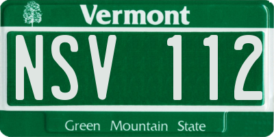 VT license plate NSV112