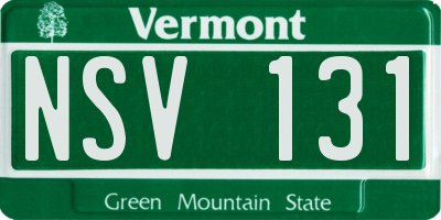 VT license plate NSV131