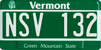 VT license plate NSV132