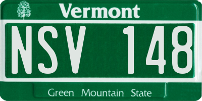 VT license plate NSV148