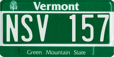 VT license plate NSV157