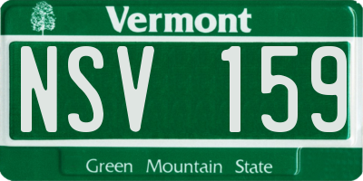 VT license plate NSV159