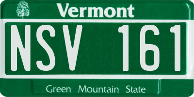 VT license plate NSV161