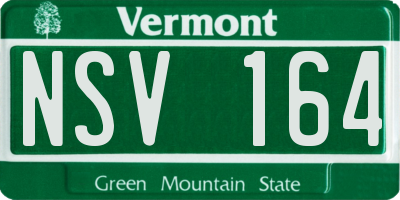 VT license plate NSV164