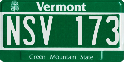 VT license plate NSV173