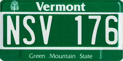VT license plate NSV176