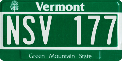 VT license plate NSV177
