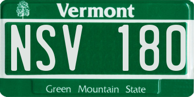 VT license plate NSV180