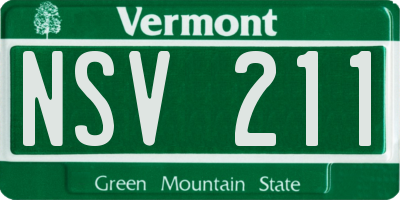 VT license plate NSV211