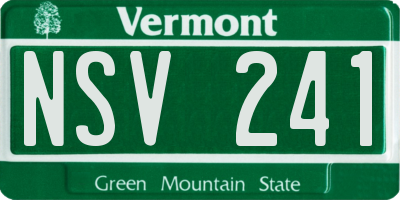VT license plate NSV241
